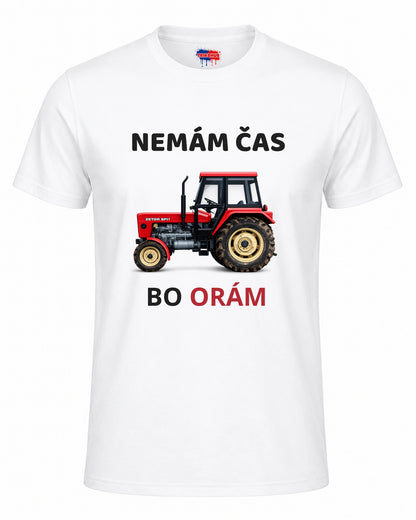 Bavlněná mikina - Nemám čas bo orám