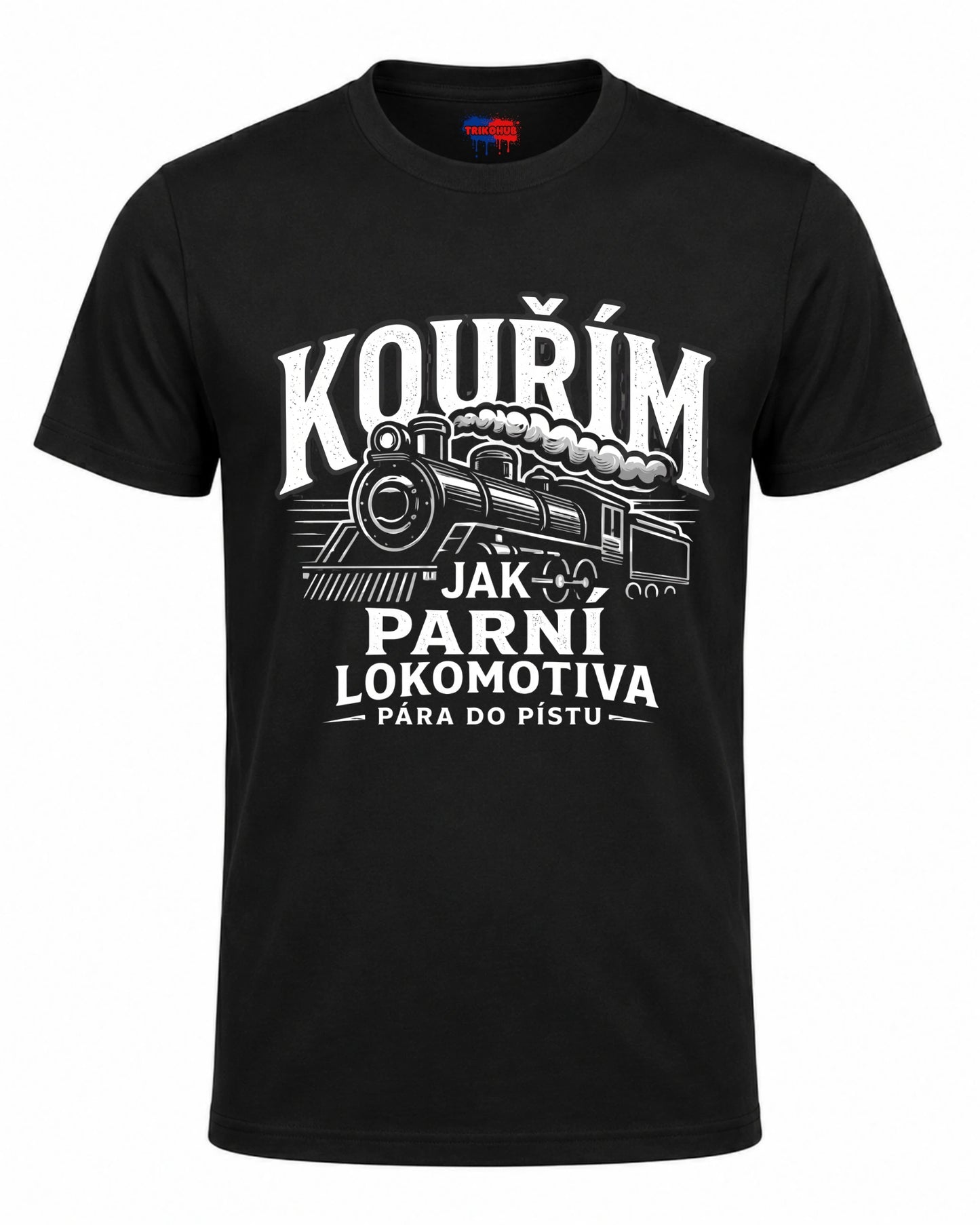 Bavlněná mikina - Kouřím jak parní lokomotiva, pára do pístu