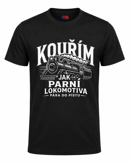 Bavlněná mikina - Kouřím jak parní lokomotiva, pára do pístu