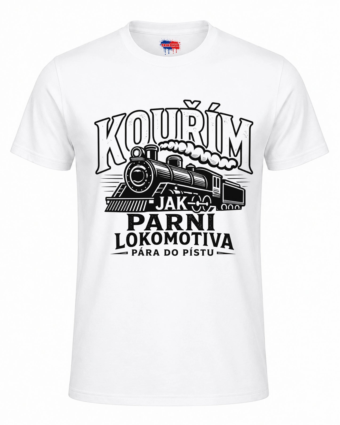 Bavlněná mikina - Kouřím jak parní lokomotiva, pára do pístu