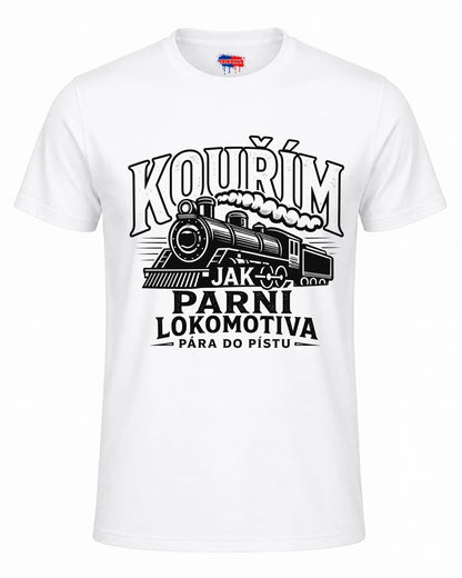 Bavlněná mikina - Kouřím jak parní lokomotiva, pára do pístu