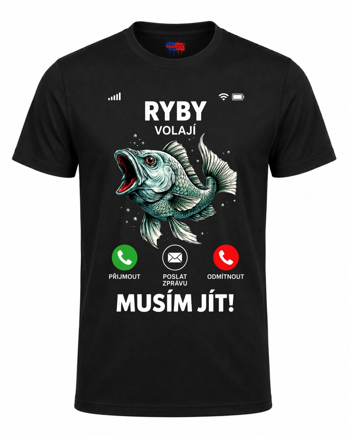 Bavlněná mikina - Ryby volají, musím jít!