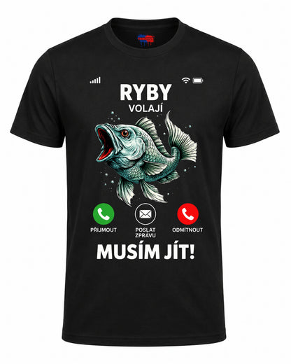 Bavlněná mikina - Ryby volají, musím jít!