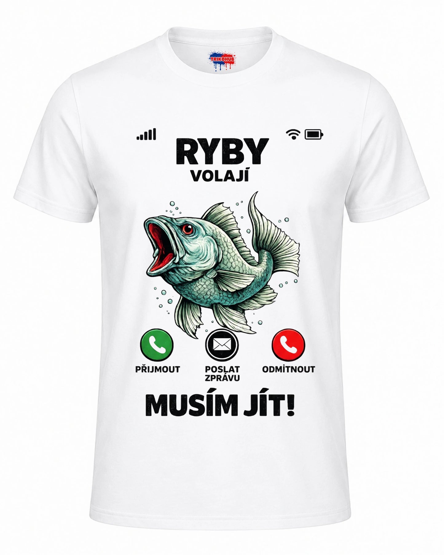 Bavlněná mikina - Ryby volají, musím jít!