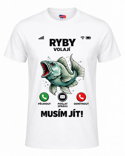 Bavlněná mikina - Ryby volají, musím jít!