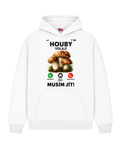 Mikina HOUBY VOLAJÍ  PŘIJMOUT POSLAT ZPRÁVU ODMÍTNOUT  MUSÍM JÍT!