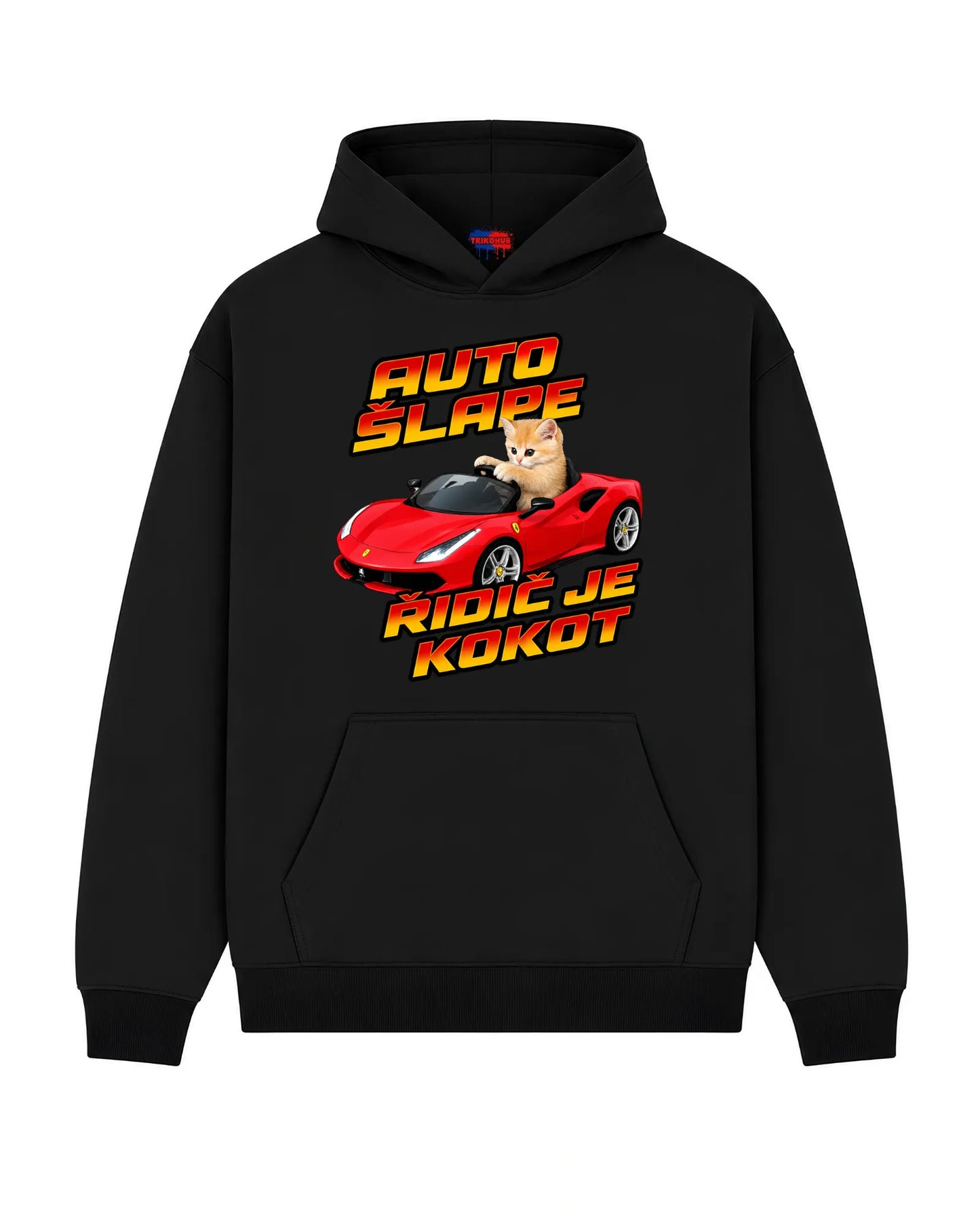 Mikina  AUTO ŠLAPE  ŘIDIČ JE KOKOT