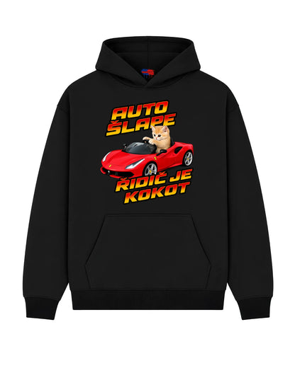 Mikina  AUTO ŠLAPE  ŘIDIČ JE KOKOT