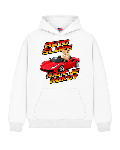 Mikina  AUTO ŠLAPE  ŘIDIČ JE KOKOT