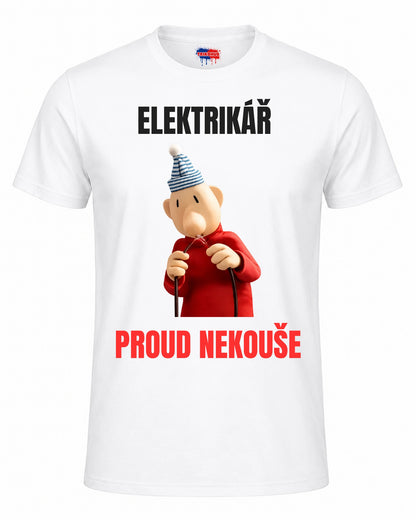 Bavlněná mikina - Elektrikář proud nekouše