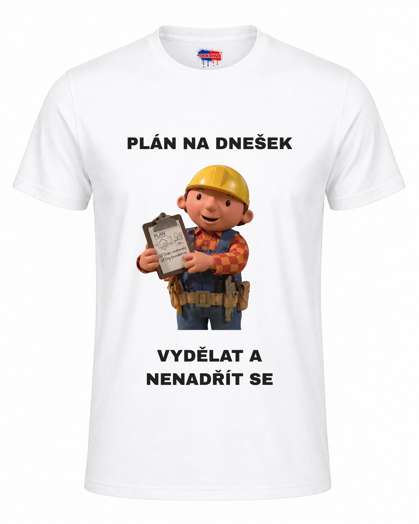 Bavlněná mikina - Plán na dnešek: vydělat a nenadřít se